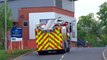 British fire engine responding from NEW Worcester Fire Station   H&W Fire & Rescue Service