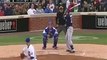 Jon Lester throws glove to the first base for the out Clip