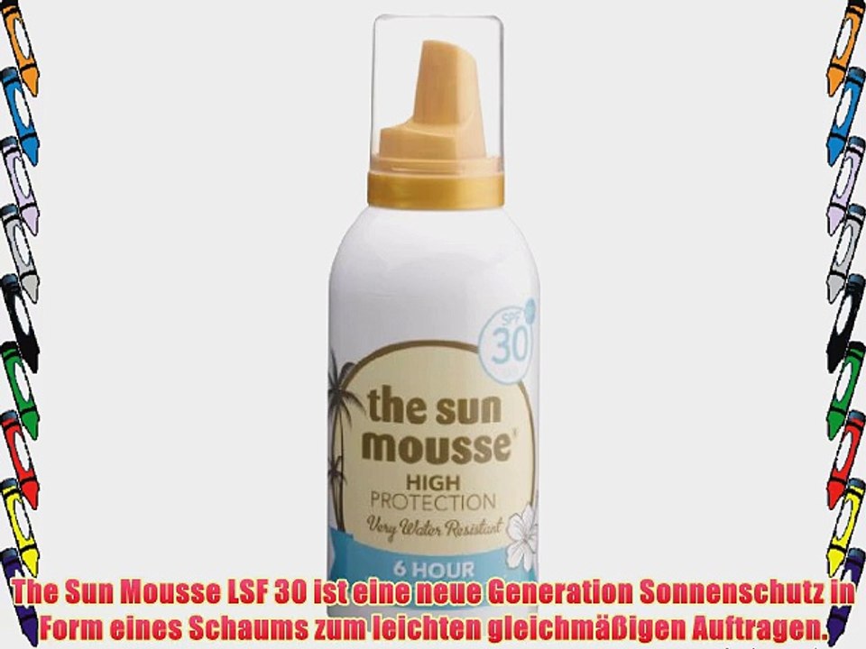 the sun mousse parf?mfrei parabenfrei Sonnenschutz-Schaum LSF30 150 ml