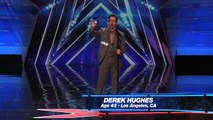 Derek Hughes Comedic Magician Pulls a Card Out of His Butt America's Got Talent 2015