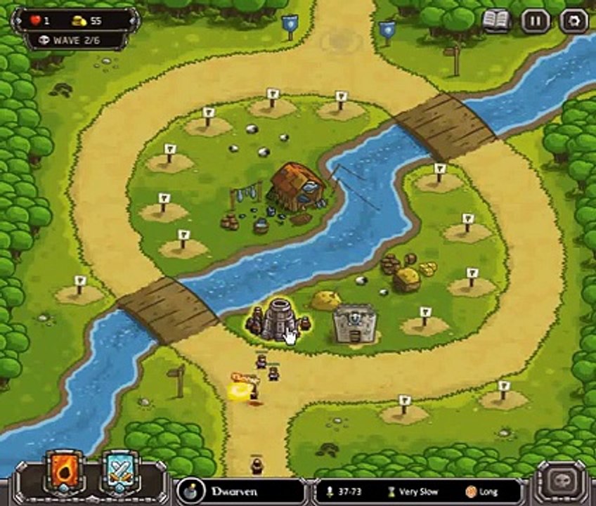 Kingdom Rush - Twin Rivers (Level 4) - Heroic Challenge - normal difficulty