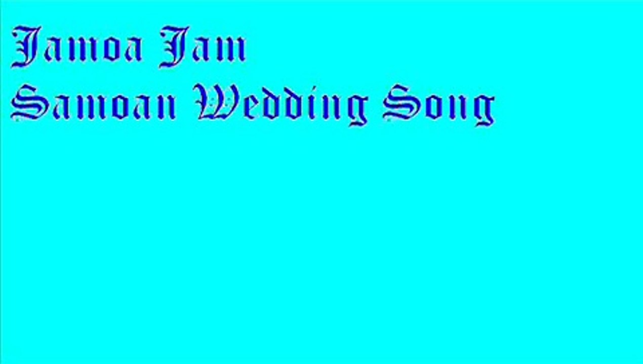 samoan wedding song