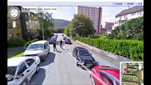 Taucher rennen Google Street-View Auto hinterher und ist dann auch noch in Google Maps :D