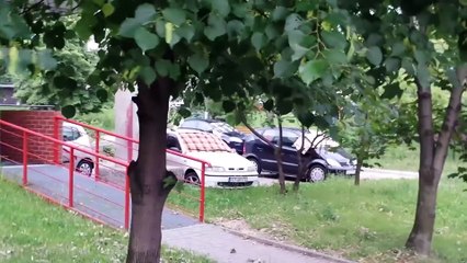 Panika przed gradobiciem  Tychy 18.06.2013