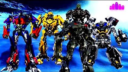Transformers Dancing   Finger Family Cartoon   Nursery Rhyme