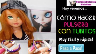 DIY PULSERAS CON TUBITOS | Paso a Paso Fácil con Blusy!