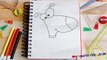 How to draw a Cartoon Dog Easy step by step drawing lessons for kids