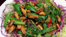 Eating live larvae coconut worms in Saigon: Extreme Vietnamese food with Back of the Bike Tours