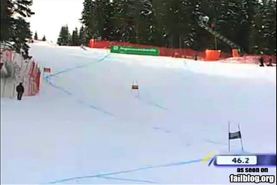 Slalom Skiing Fail