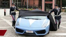 Italian Lamborghini Police Car Damaged