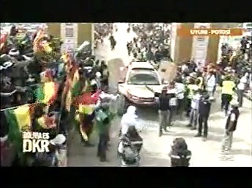 Llegada de Marco Bulacia a Uyuni en el rally Dakar 2015 Uyuni Potosí Bolivia