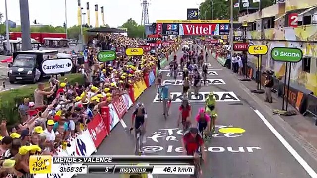 Tour de France : le sprint final de l'Allemand André Greipel lors de la 15e étape à Valence