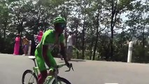 Peter Sagan wheelie on Mont Ventoux and on Alpe d'Huez