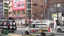 右翼vs韓国領事館3竹島の日 街宣車 突撃ラッパ | 다케시마의 날 right-wing groups. yakuza