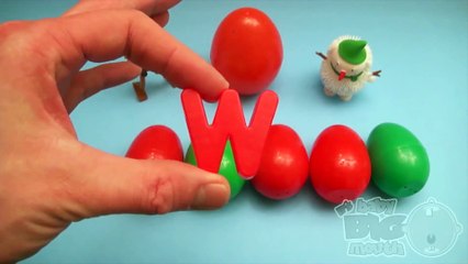 Kinder Surprise Egg Learn-A-Word! Spelling Holiday and Christmas Words! Lesson 10