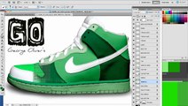 Tutorial: How to make custom shoes (NIke Dunk High Tops) using Photoshop #4