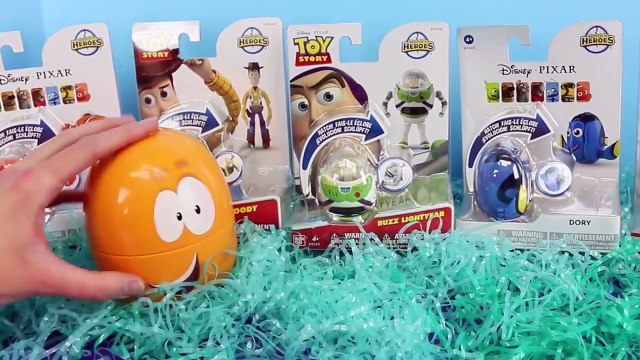 NEW Hatch N Heroes Disney Pixar Eggs and Bubble Guppies Surprise with Kinder Eggs by DisneyCarToys