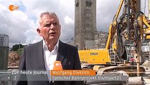 04.08.2014 ZDF heute journal - Stuttgart 21, Baustart neben Pannen