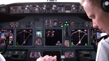EPWA taxi & take-off, B737 cockpit view