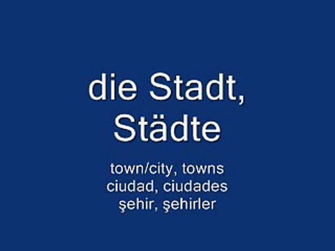 Deutsch lernen - Vokabeln 2 english, espanol, türkce