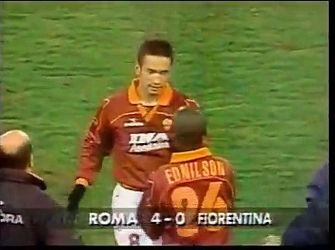 中田英寿 Hidetoshi Nakata　AS Roma vs Fiorentina highlights