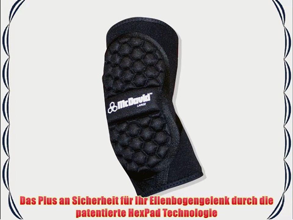 McDavid Pro Ellbogensch?tzer - L - Latexfrei - Schwarz - Handball Volleyball uvw - Rechts und