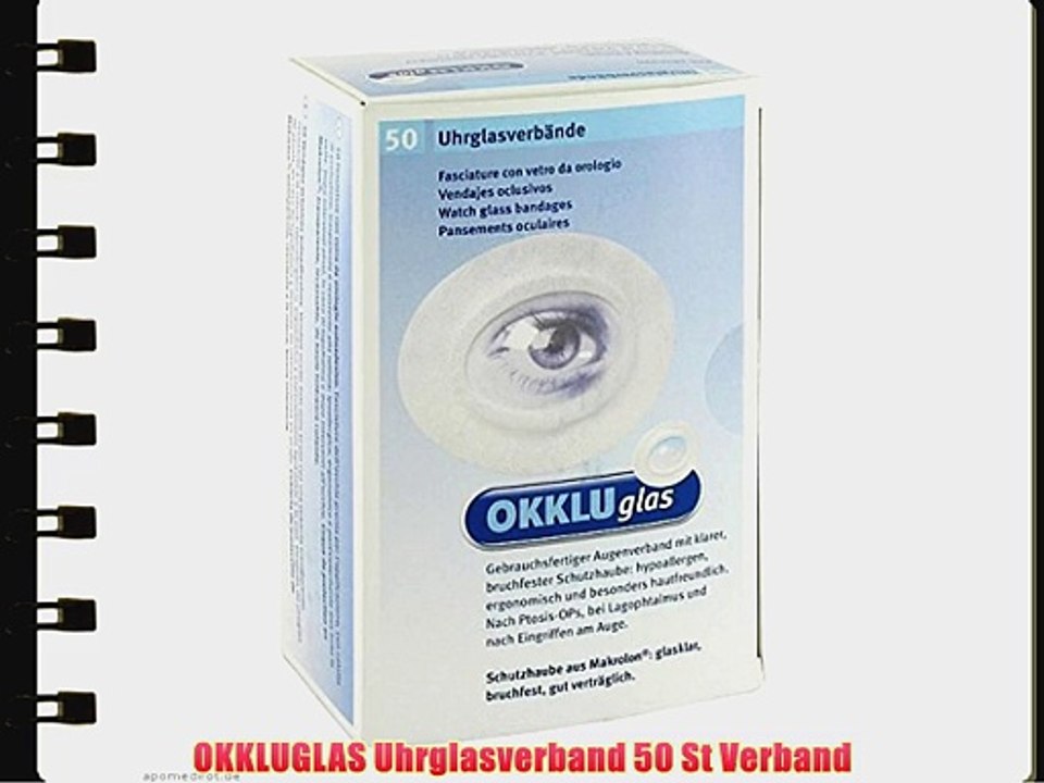 Okkluglas uhrglasverband 50 st verband