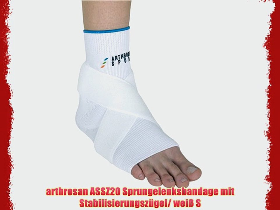 arthrosan ASSZ20 Sprungelenksbandage mit Stabilisierungsz?gel/ wei? S