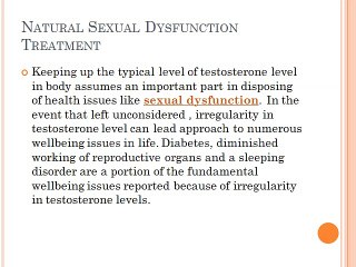 Safe and Natural Sexual Dysfunction Treatments