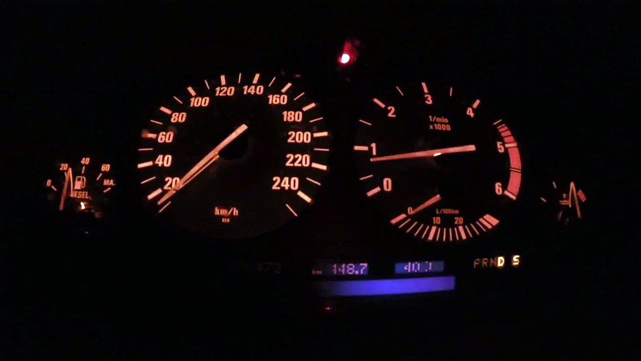 ACCELERATION 0-220 KM/H, TOP SPEED 2001 BMW 730d E38 142 KW