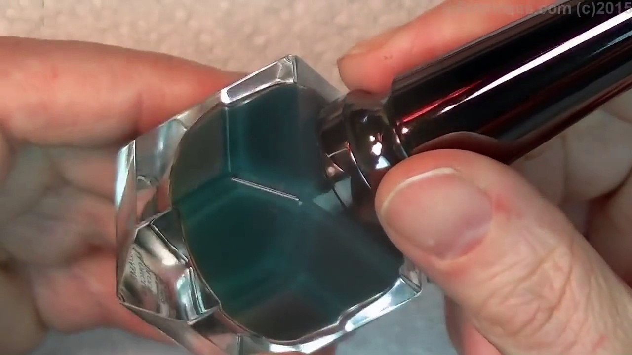 Teal Grey and Black Nail Design