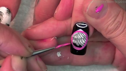 Splatter Paint and Feather Nails   #imnoangel Nail Design im no angel