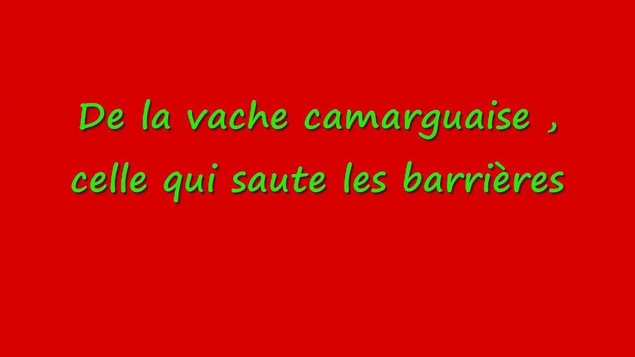 La vache elle est barjo - Paroles