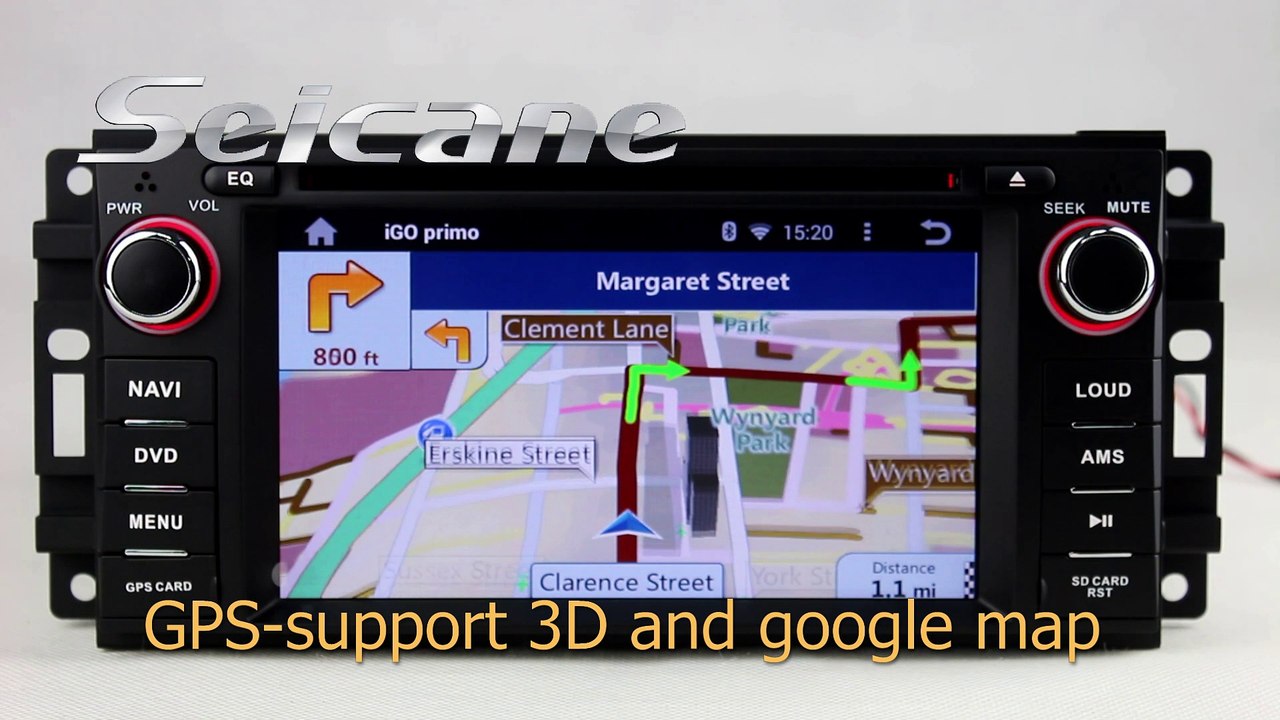 Capactive Android 4.4 2007-2010 Chrysler Aspen DVD navigation system with BT music radio TV WIFI