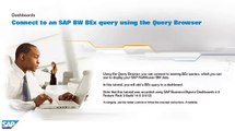 Connect to an SAP BW BEx query using the Query Browser: Dashboards 4.0 FP3