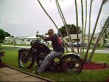 Riddin a 1977 Harley and 1977 Honda bobber