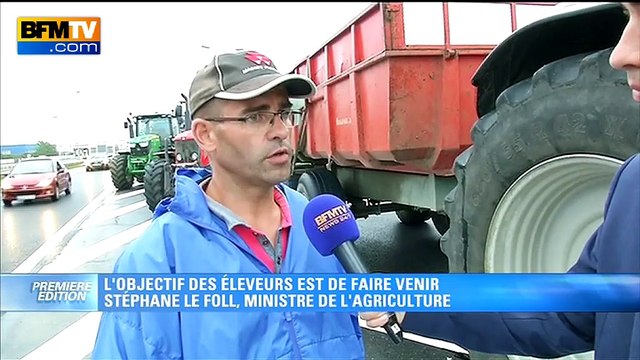 Caen: Le Foll ne semble pas se préoccuper de la situation , déplore un éleveur en colère