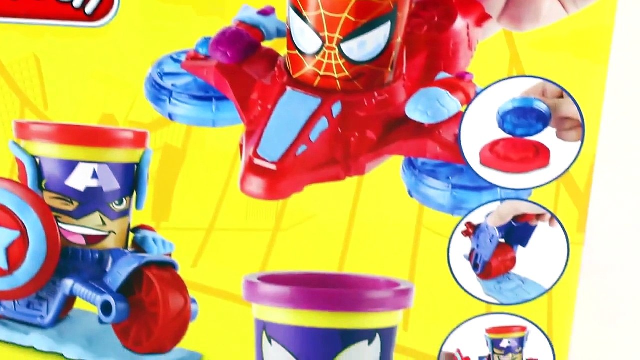 New 2015 Spiderman Play Doh Can Heads Captain America Iron Man Marvel ...