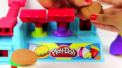 Play Doh Burger Builder playset French Fries playdough Food creations
