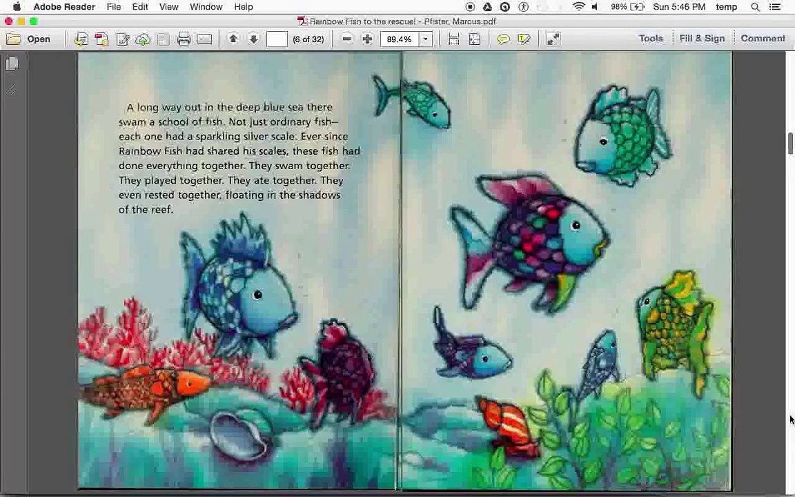 Rainbow Fish To The Rescue Read Aloud Video Dailymotion