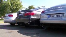 Audi A8, Lexus LS 460 and Porsche Panamera Carshow luxury sedans