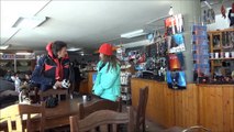 Op ski's tijdens een vulkaanuitbarsting