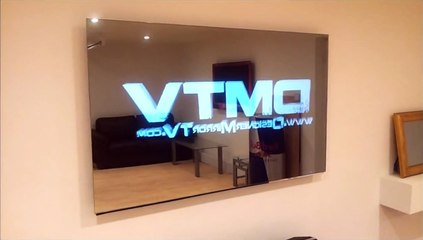 55" Frameless LED Mirror TV displaying 3D EFFECTS.