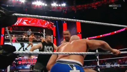 Rusev (w/ Summer Rae) vs. Kevin Owens vs. Cesaro
