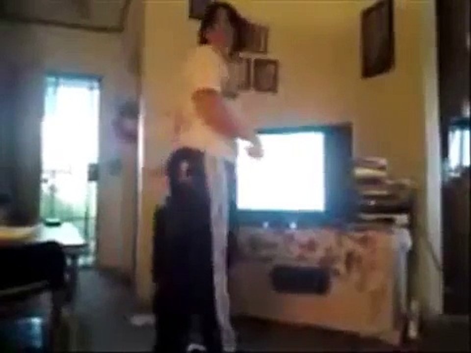 Chick Does the Wii Fit Hoola Hoop Booty Bop