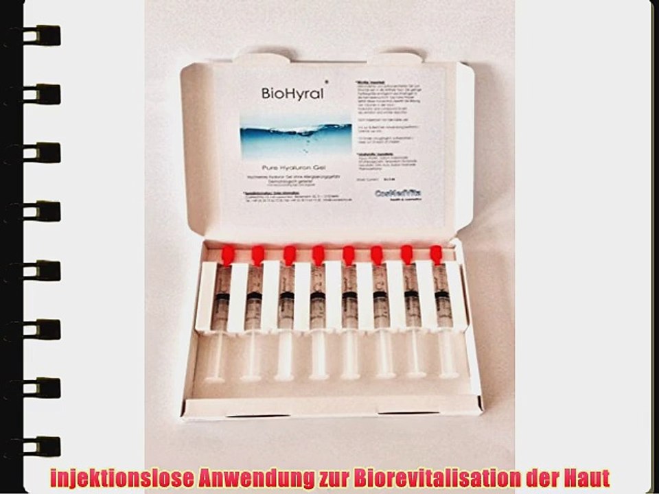 BioHyral? Pure Hyaluron Gel ohne Allergisierungsgefahr Dermatologisch getestet 8 x 3ml