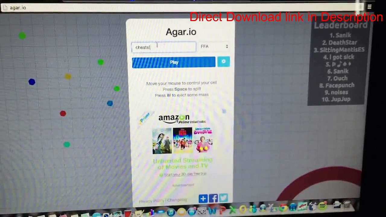Agar.io cheats go faster