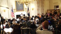 Madeleine LeCesne Introducing President Obama at the 2015 WH Poetry Workshop
