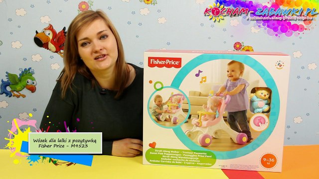 Stroll-Along Walker / Wózek-Pchacz dla Lalki z Pozytywką - Brilliant Basics - Fisher-Price - M9523