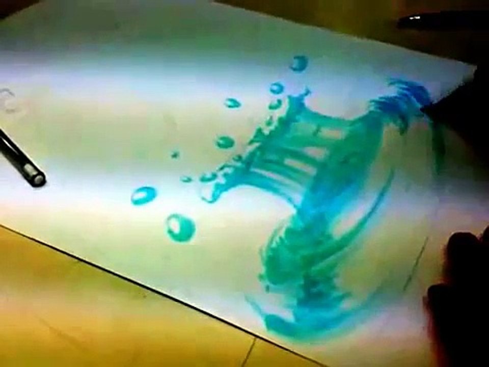 郭九設計-麥克筆教學--水的畫法